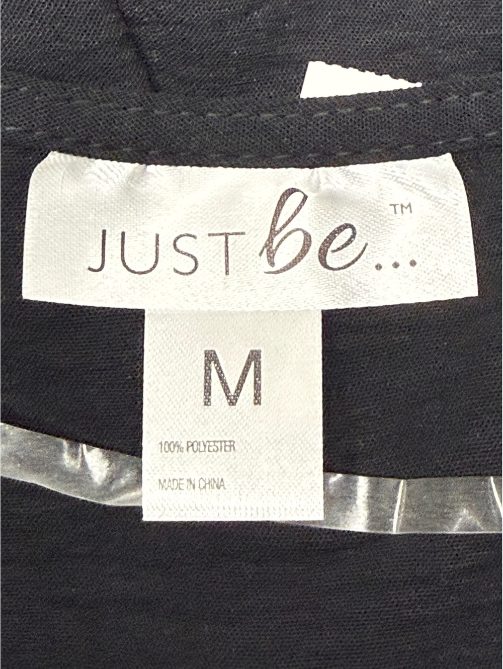Just Be Black Sleeveless Polyester Top Medium - Picture 6 of 8